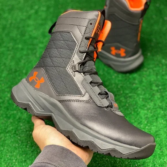 Under Armour Stellar G2 Mens Tactical Boots Black Orange 3024946-100 NEW  Multi